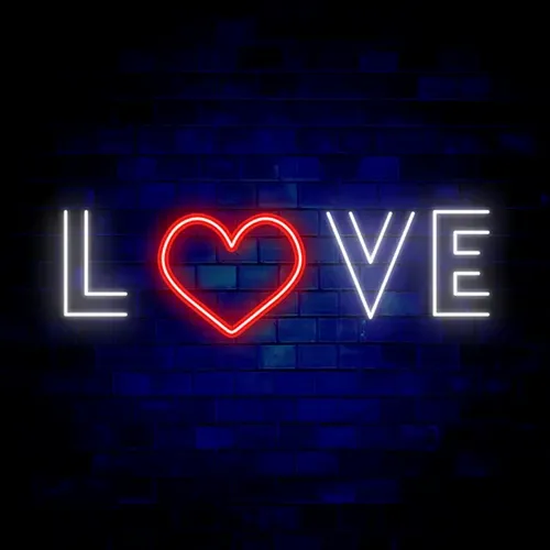 Love Heart Neon Sign - Custom Ribbons Now