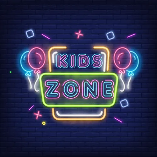 Funky Kids Zone Neon Sign - Custom Ribbons Now