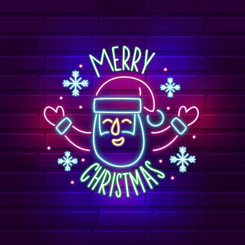 Santa Welcoming on Christmas Eve Neon Sign - Custom Ribbons Now