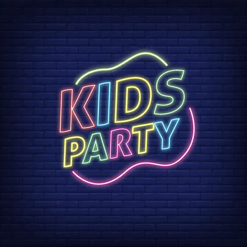 Kids Party Neon Sign - Custom Ribbons Now