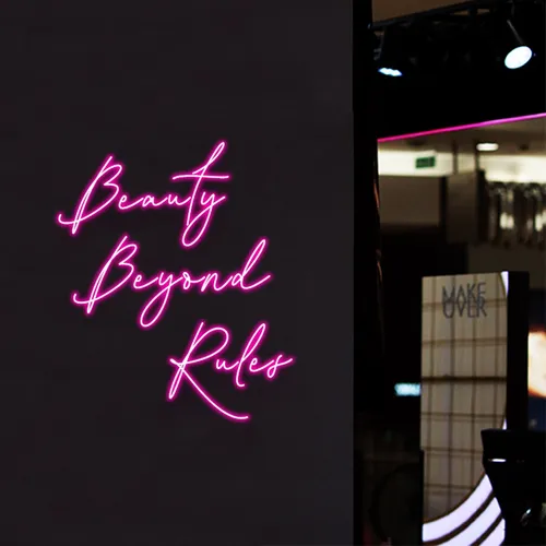 Beauty Beyond Rules Neon Sign - Custom Ribbons Now