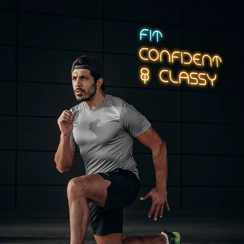 Fit Confident Classy Neon Sign - Custom Ribbons Now