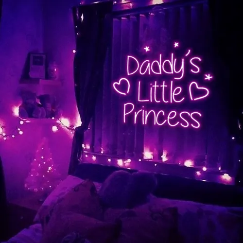 Daddy's Little Princess Neon Sign - Custom Ribbons Now