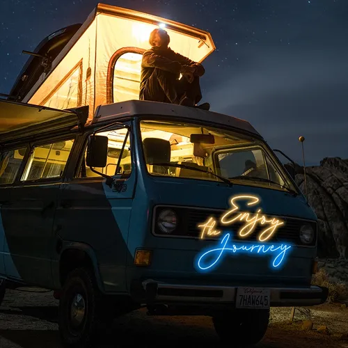 Enjoy the Journey Neon Sign - Custom Ribbons Now