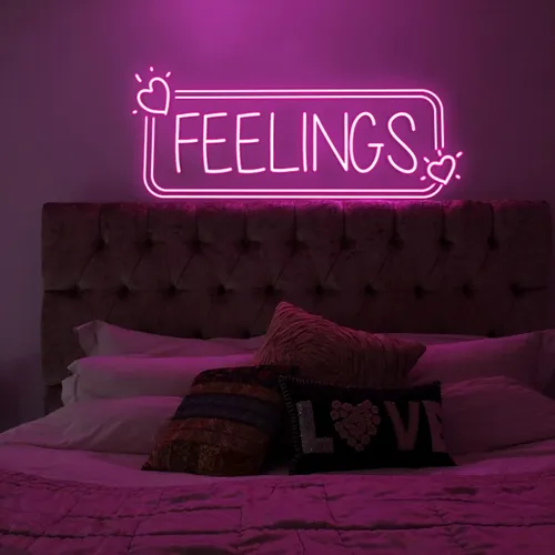 Feelings Neon Sign - Custom Ribbons Now