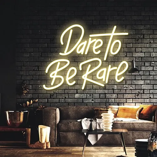Dare to Be Rare Neon Sign - Custom Ribbons Now