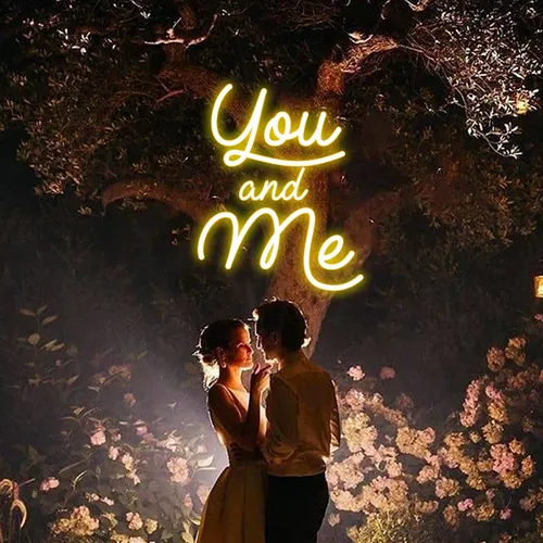 You And Me Neon Sign - Custom Ribbons Now