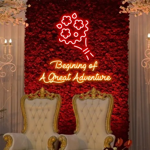 Beginning of a Great Adventure Neon Sign - Custom Ribbons Now