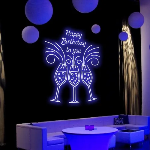 Cocktail Birthday Party Neon Sign - Custom Ribbons Now