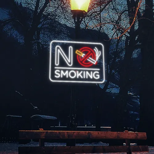 No Smoking Neon Sign - Custom Ribbons Now