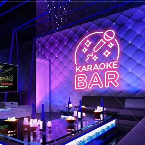 Karaoke Bar Neon Sign - Custom Ribbons Now