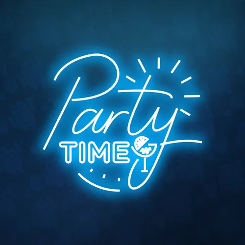 Party Time Neon Sign - Custom Ribbons Now
