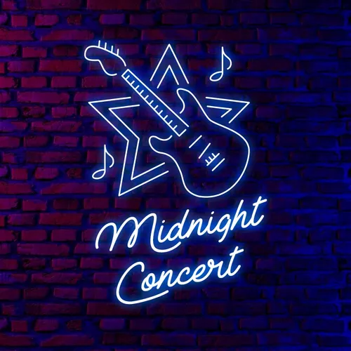 Midnight Concert Neon Sign - Custom Ribbons Now