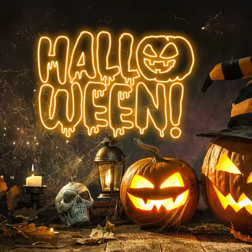 Halloween Neon Sign - Custom Ribbons Now