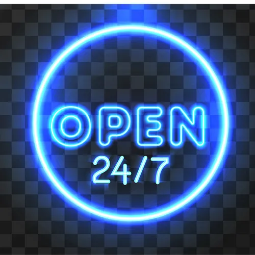 Open Neon Sign - Custom Ribbons Now