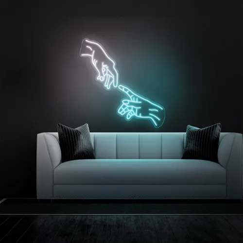 Hands Of God Neon Sign - Custom Ribbons Now