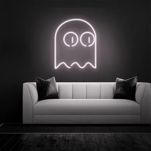 Ghost Neon Sign - Custom Ribbons Now