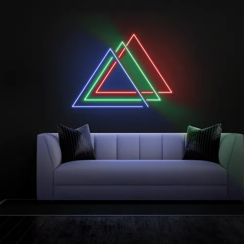 Triangles Neon Sign - Custom Ribbons Now