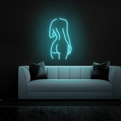 Sexy Silhouette Neon Sign - Custom Ribbons Now
