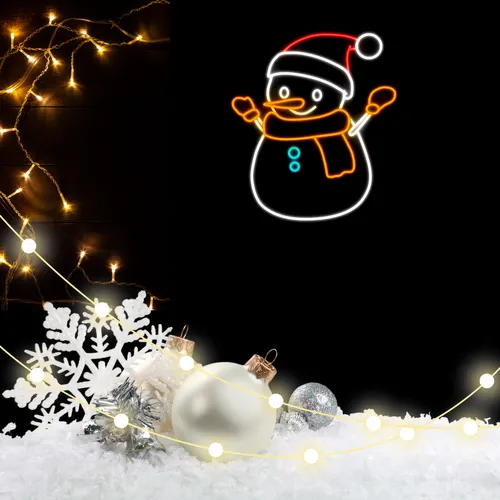 Olaf The Snowman Neon Sign - Custom Ribbons Now