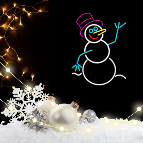 Frosty The Snowman Neon Sign - Custom Ribbons Now