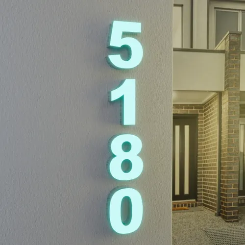 Face Lit House Number - Custom Ribbons Now