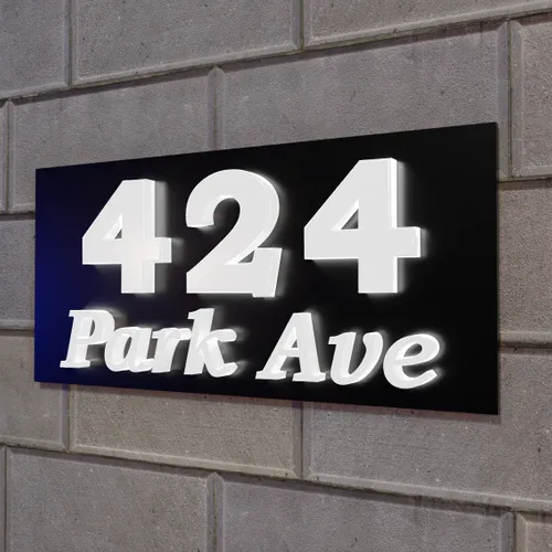 Push-Thru Lightbox House Number - Custom Ribbons Now