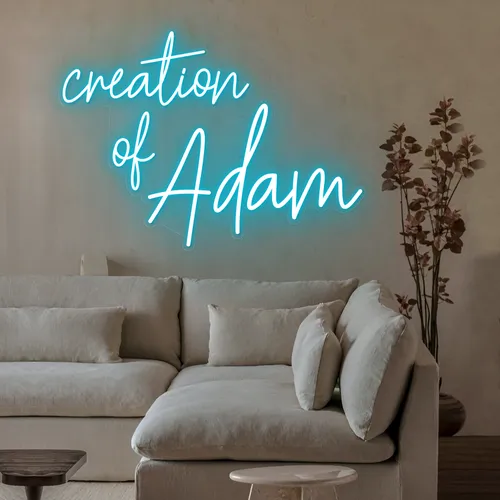 Creation Of Adam Neon Sign - Custom Ribbons Now