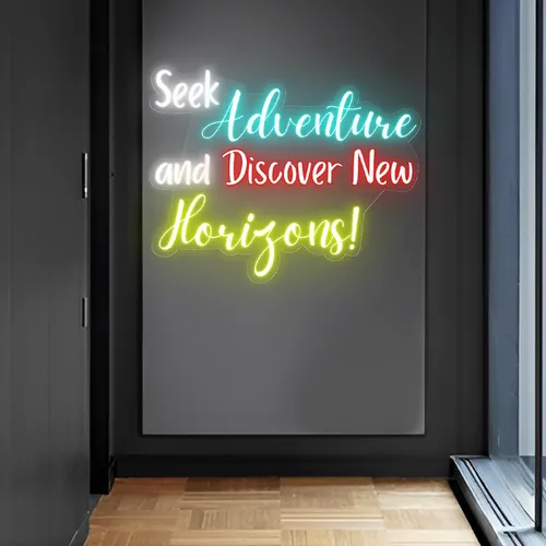 Seek Adventure Neon Sign - Custom Ribbons Now