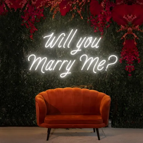 Will You Marry Me LED Neon Sign - Custom Ribbons Now