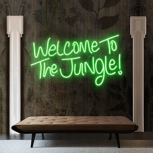 Welcome To The Jungle LED Neon Sign - Custom Ribbons Now