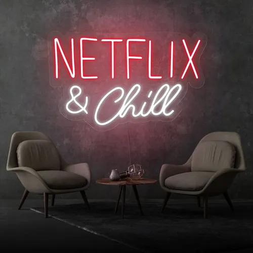Netflix and Chill Neon Sign - Custom Ribbons Now
