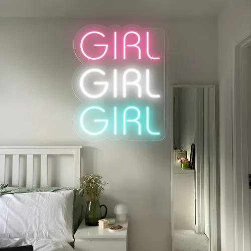 Girls Girls Girls Neon Sign - Custom Ribbons Now