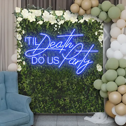 Til Death Do Us Party Neon Sign - Custom Ribbons Now