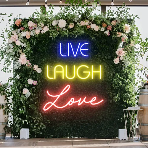 Live Laugh Love Neon Sign - Custom Ribbons Now