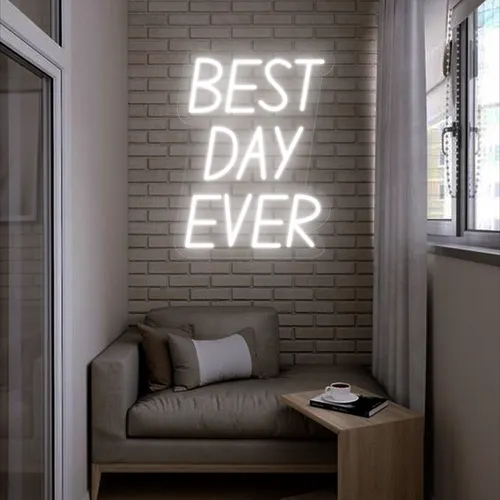 Best Day Ever Neon Sign - Custom Ribbons Now