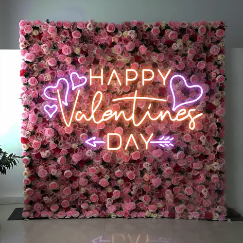 Happy Valentines Day Neon Sign - Custom Ribbons Now