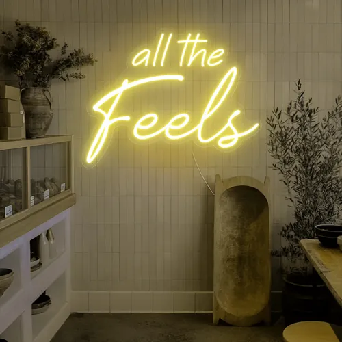 All The Feels Neon Sign - Custom Ribbons Now