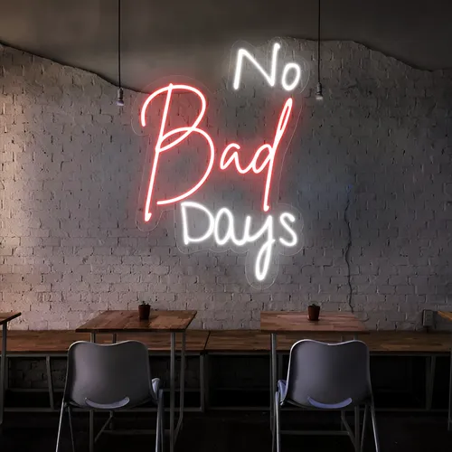 No Bad Days Neon Sign - Custom Ribbons Now