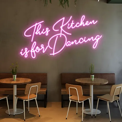 This Kitchen is for Dancing Neon Sign - Custom Ribbons Now