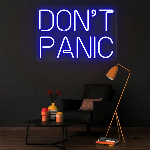 Don't Panic Neon Sign - Custom Ribbons Now
