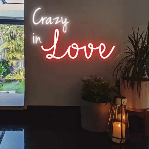 Crazy In Love Neon Sign - Custom Ribbons Now