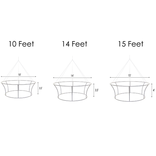 Custom Tapered Circle Personalized Trade Show Hanging Signs - Custom Ribbons Now