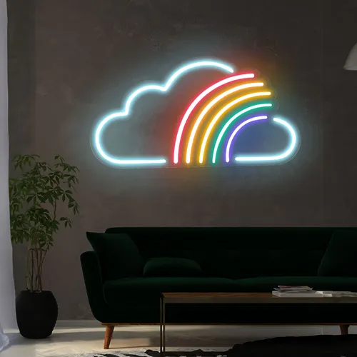 Rainbow Neon Sign - Custom Ribbons Now