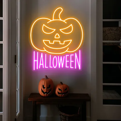Halloween Neon Sign - Custom Ribbons Now
