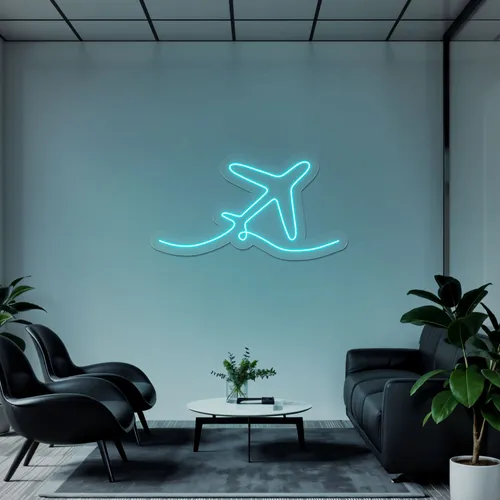 Airplane Neon Sign - Custom Ribbons Now