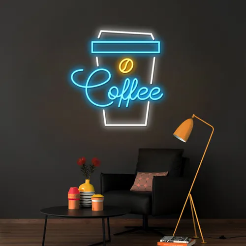 Snazzy Eye-catching Coffee Neon Sign - Custom Ribbons Now