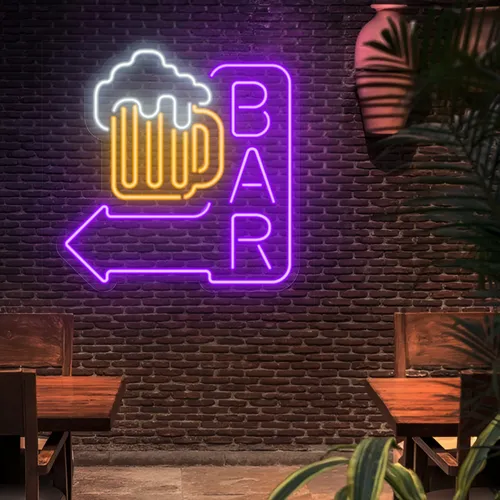 Beer Jug Bar Neon Sign - Custom Ribbons Now