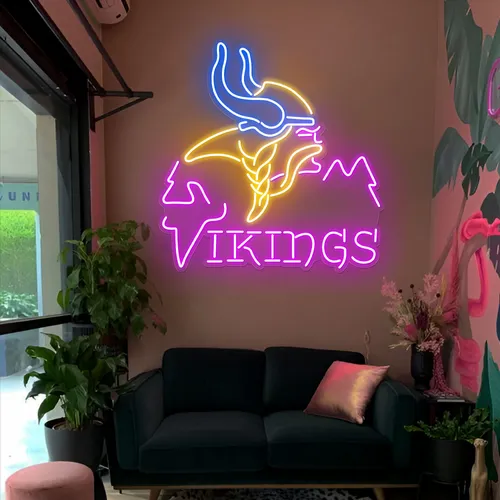 Vikings Neon Sign - Custom Ribbons Now