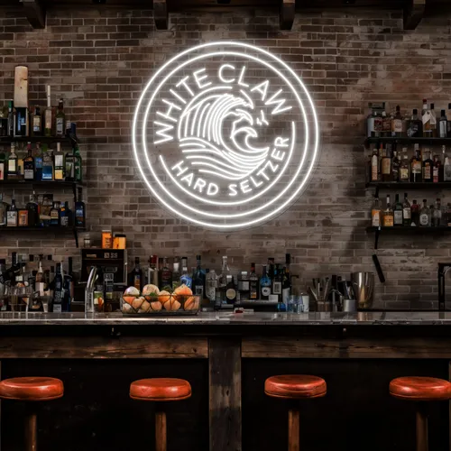 White Claw Neon Sign - Custom Ribbons Now